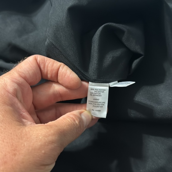 Amanda + Chelsea Black Striped Full Circle Skirt Size: 10 Length: 23” - Picture 8 of 8